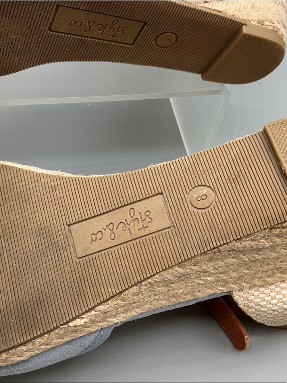 Style & Co. Mailena Light Blue Espadrille Wedge Ankle-Strap Sandals, size 8 - Picture 8 of 8